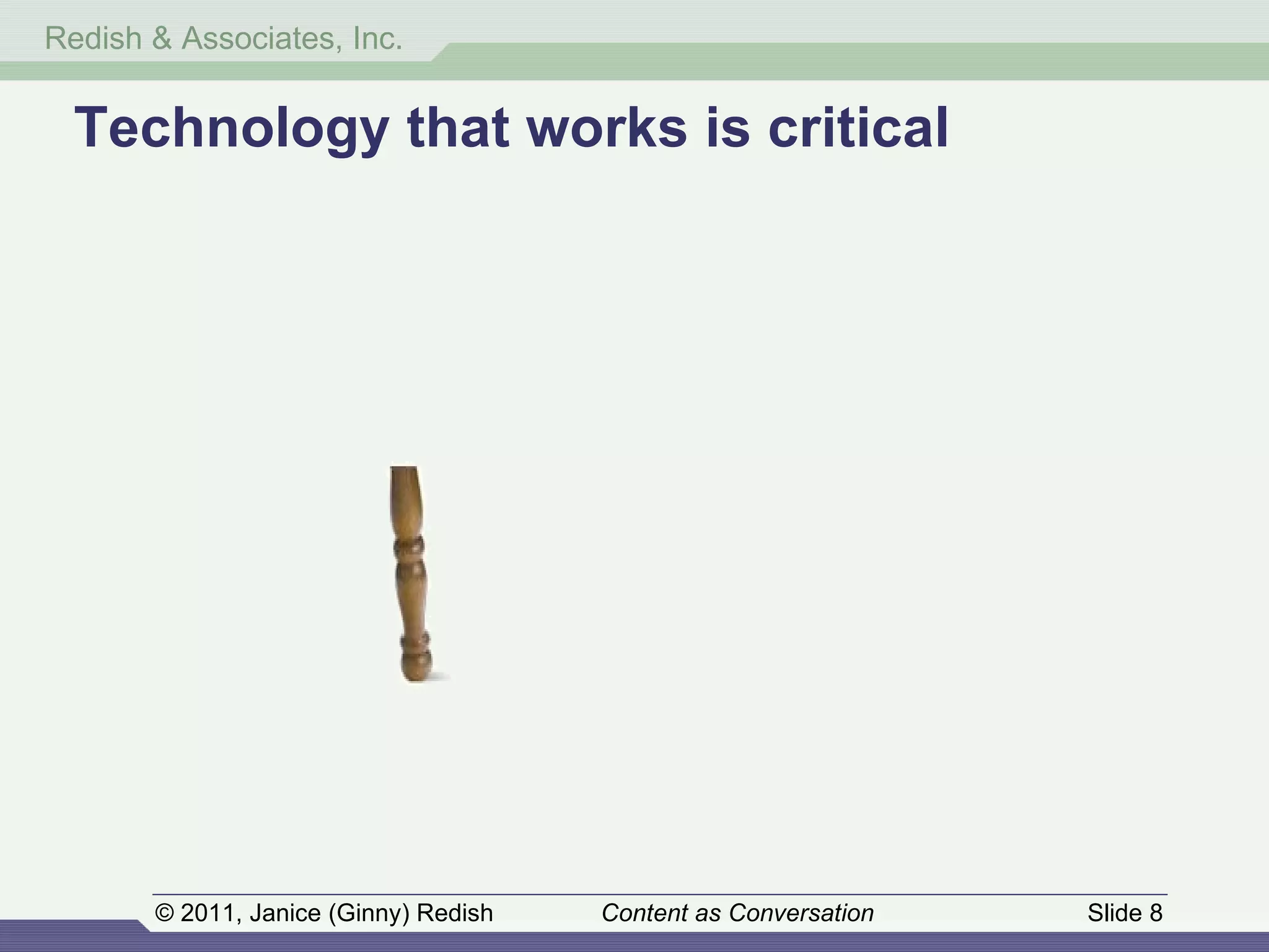 Technology that works is critical 