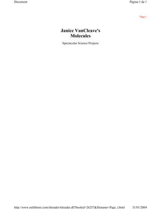Janice van cleave janice vancleave's molecules- spectacular science ...
