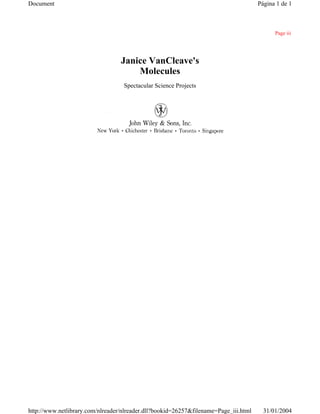 Janice van cleave janice vancleave's molecules- spectacular science ...