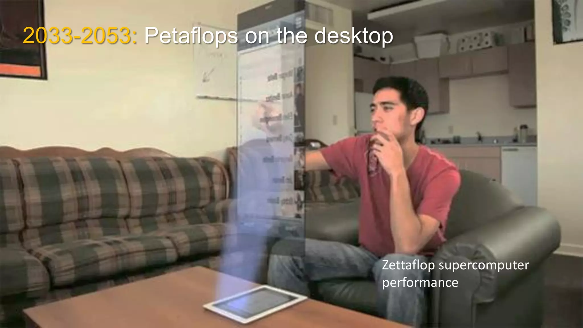 Huawei Enterprise Confidential Page 20 
2033-2053: Petaflops on the desktop 
Zettaflop supercomputer performance  