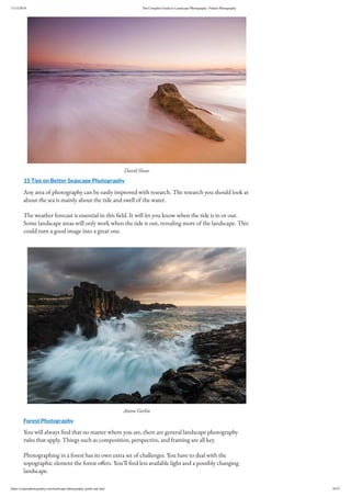 The Complete Guide to Landscape Photography: 85 Tips | PDF