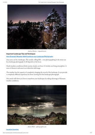 The Complete Guide to Landscape Photography: 85 Tips | PDF