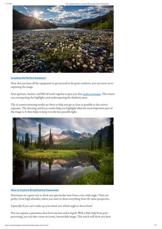 The Complete Guide to Landscape Photography: 85 Tips | PDF
