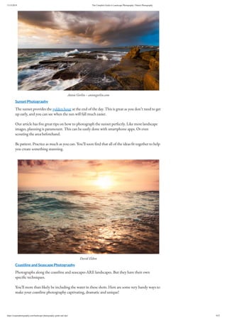 The Complete Guide to Landscape Photography: 85 Tips | PDF