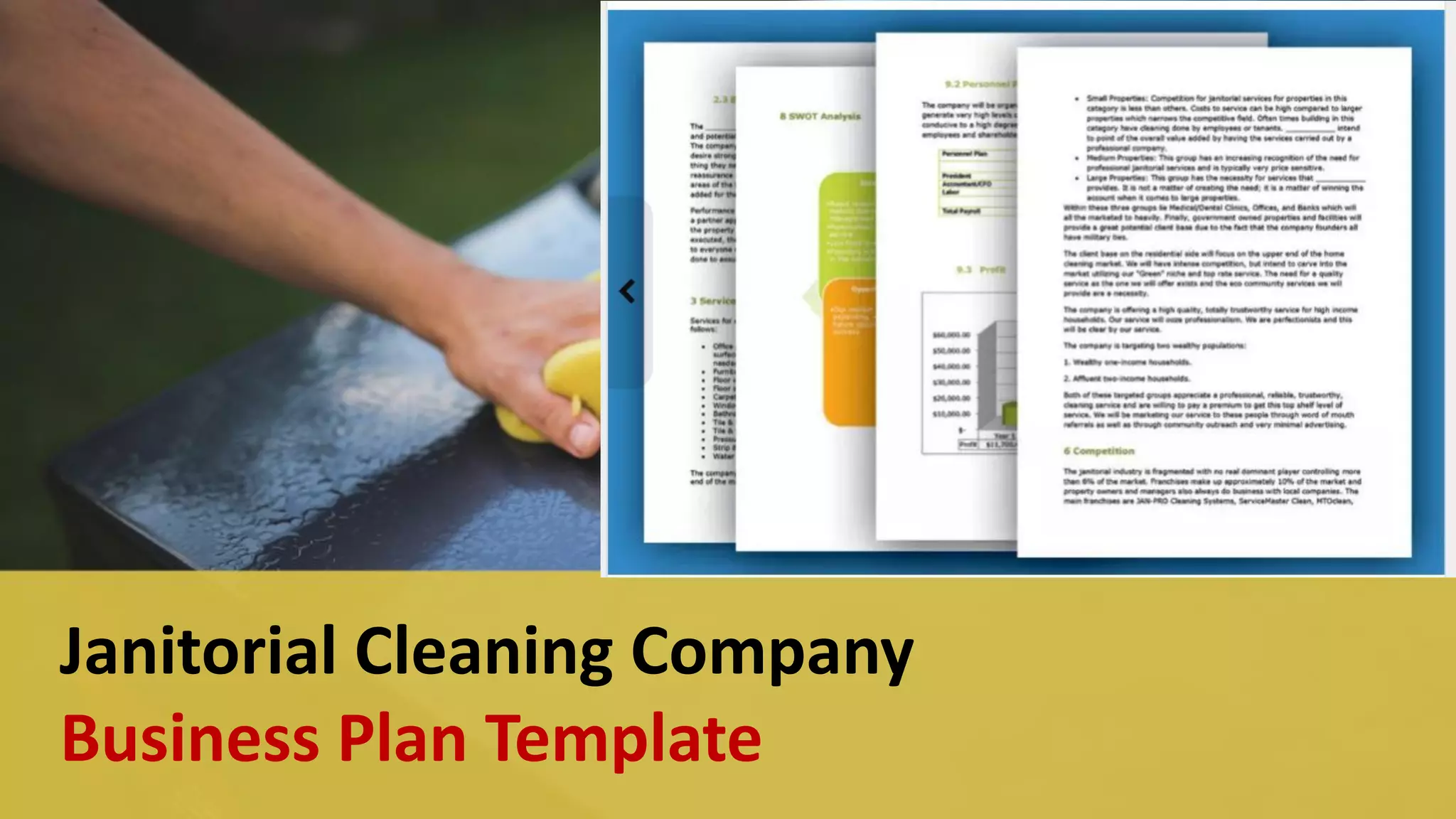 Janitorial cleaning company business plan template | PPT