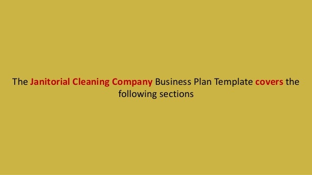 Office cleaning business plan template