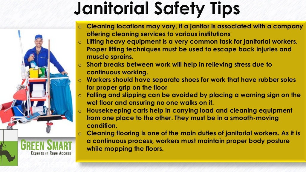 Janitorial safety tips