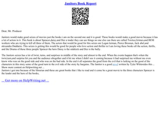 Janitors Book Report | PPT