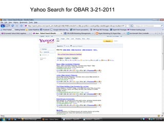 Yahoo Search for OBAR 3-21-2011 