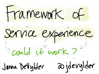 Framework of service experience: Could it work? 