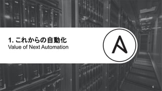 1. これからの自動化
Value of Next Automation
6
 