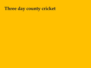 Three day county cricket
 