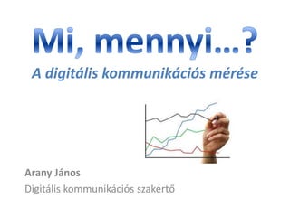 A digitális kommunikációs mérése

Arany János
Digitális kommunikációs szakértő

 