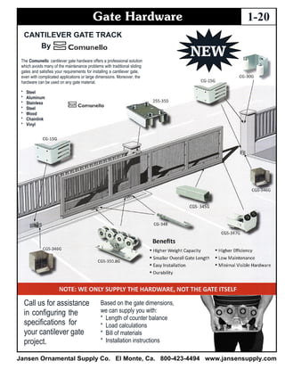 Comunello Track Jansen Parts Catalog #33 | PDF