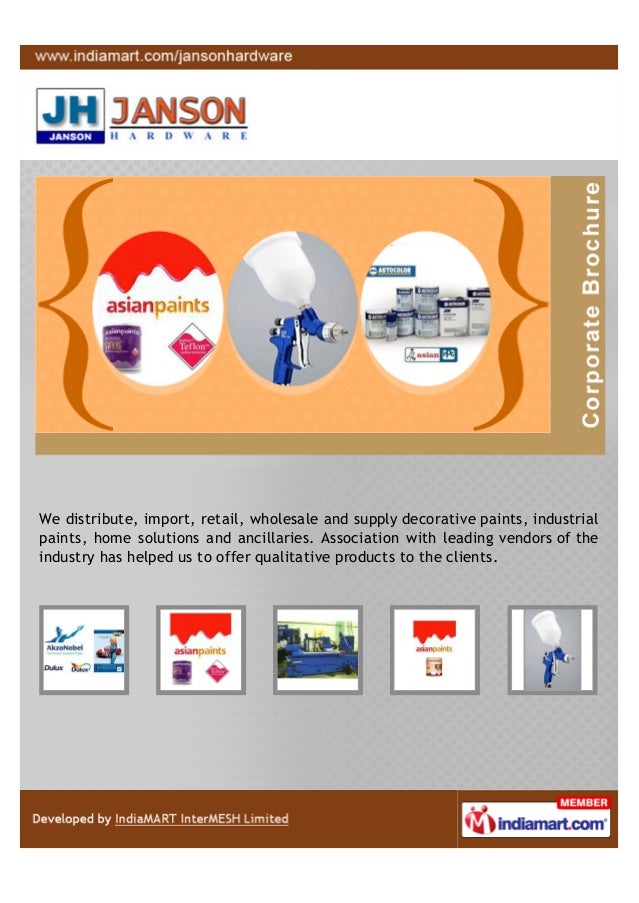 Janson Hardware, Bengaluru, Automotive Coatings