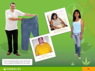 31
*Seus resultados podem variar de acordo
com a resposta metabólica de seu corpo
31
 