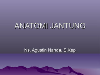 ANATOMI JANTUNGANATOMI JANTUNG
Ns. Agustin Nanda, S.KepNs. Agustin Nanda, S.Kep
 