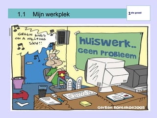 Inhoud1.1 Mijn werkplek 1ste graad
1ste graad
 