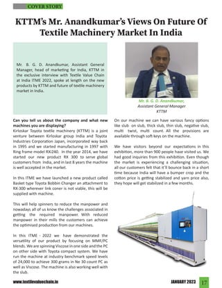 Kttm Machine Textile Value Chain- Jan 2023 | PDF