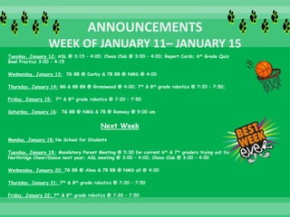 January 11  january 15, 2021