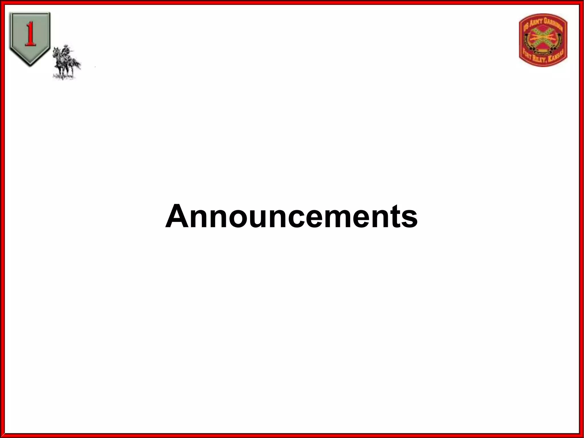 Announcements

 