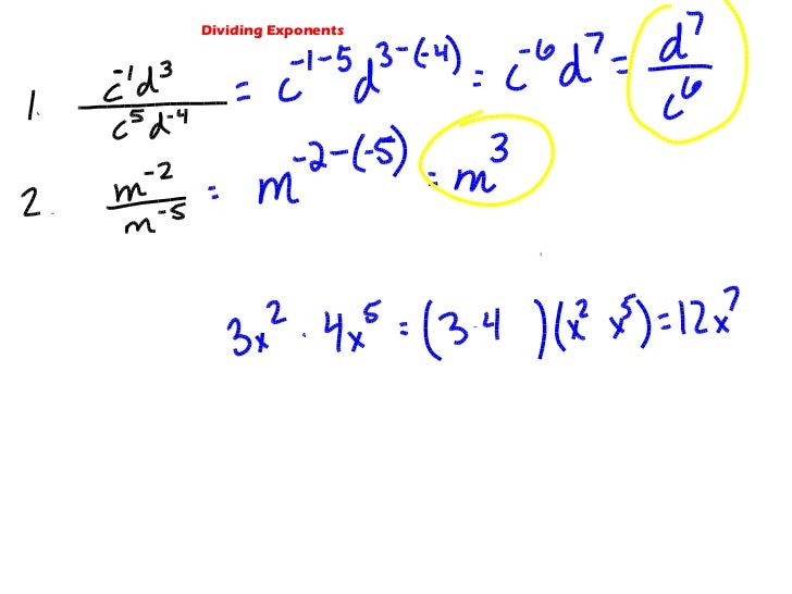 Dividing exponents