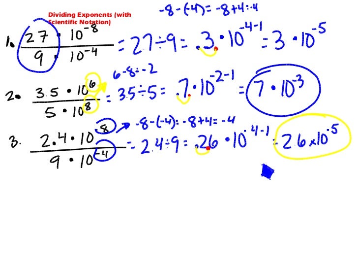Dividing exponents