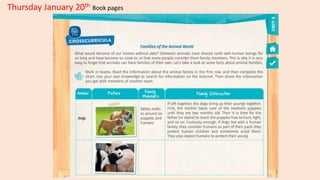 Thursday January 20th Book pages
 