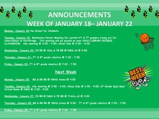 January 18  january 22, 2021