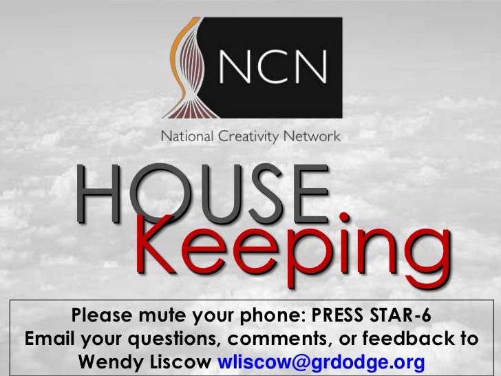 1/19/2012 Webinar: Growing the Creative Economy