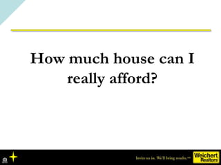 How much house can I really afford? 