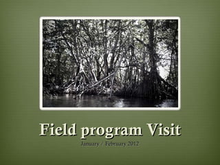 Field program Visit January / February 2012 
