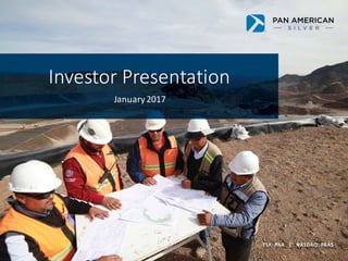 Investor	Presentation
January	2017
 
