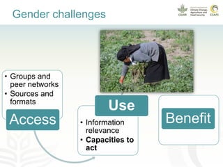 Promoting gender equality in rural climate services