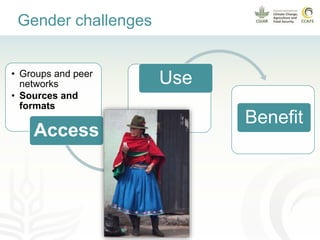 Promoting gender equality in rural climate services