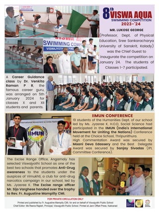 Viswajyothi Public School Newsletter January 2024