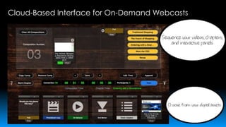 Cloud-Based Interface for On-Demand Webcasts

 