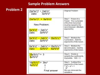 Sample Problem Answers
Problem 2
 