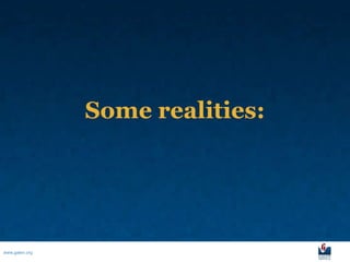 Some realities:




www.galen.org
 