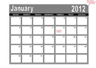 January; Things to be completed!