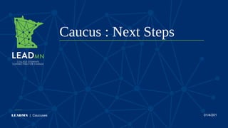 Caucus : Next Steps
LEADMN | Caucuses 01/4/201
 