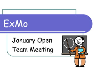 ExMo
January Open
Team Meeting

 