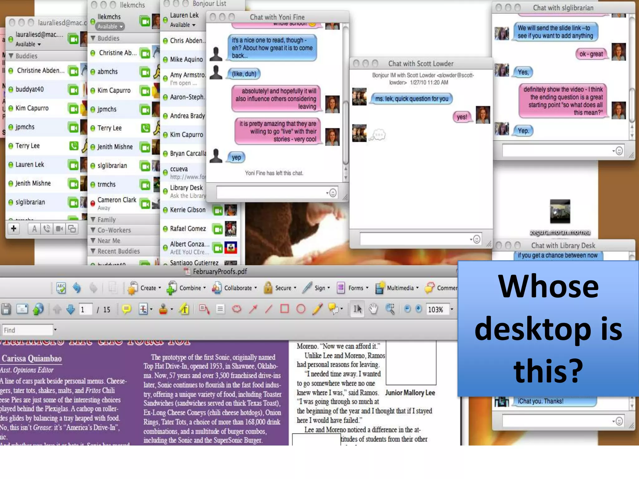 Whose desktop is this?