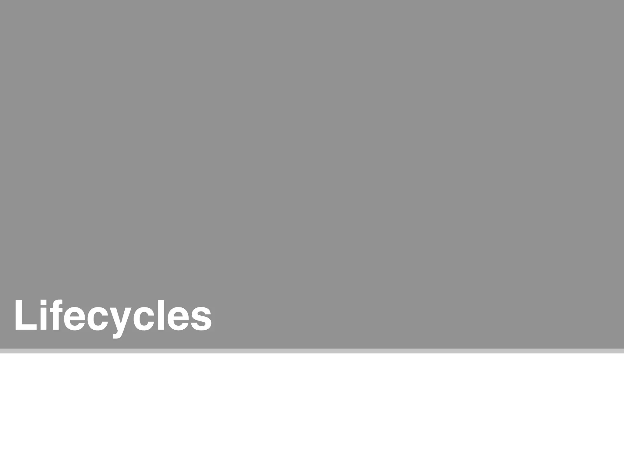 Lifecycles


     Designing the Experience of Information Retrieval : Janus Boye Conference 2009   Joe Lamantia   113
 