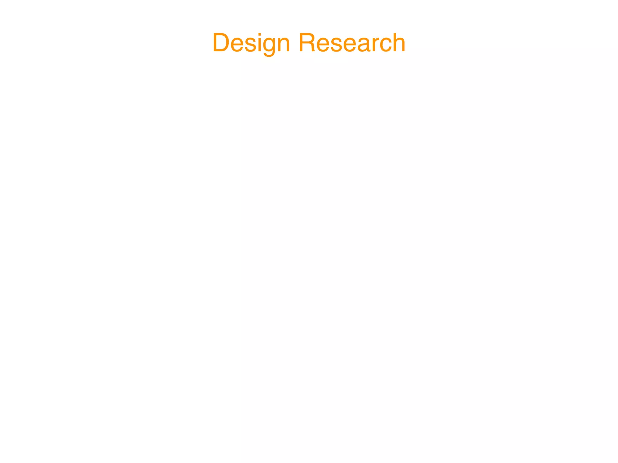 Design Research
 