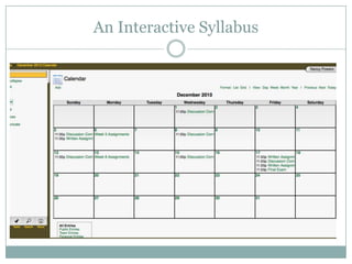 An Interactive Syllabus
 