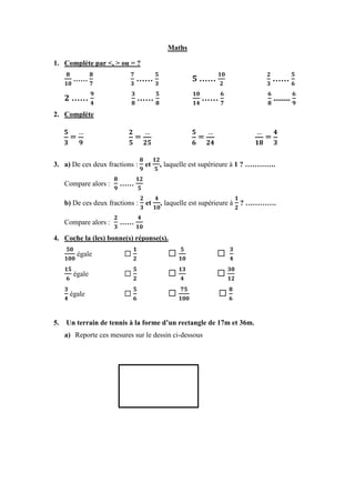 Fiche Supplementaire Maths EB5 | PDF