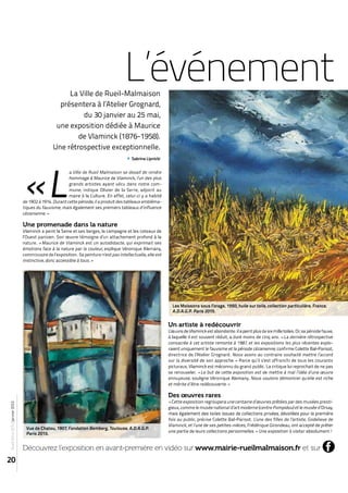 Article Magazine municipal de Rueil-Malmaison Exposition Vlaminck