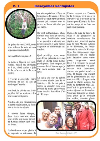 Journal de janv fév aout Kentaja pour les orphelin, Cameroun