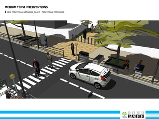 MEDIUM TERM INTERVENTIONS
1NEW PEDESTRIAN NETWORK_CASE 1 : PEDESTRIAN CROSSINGS
 
